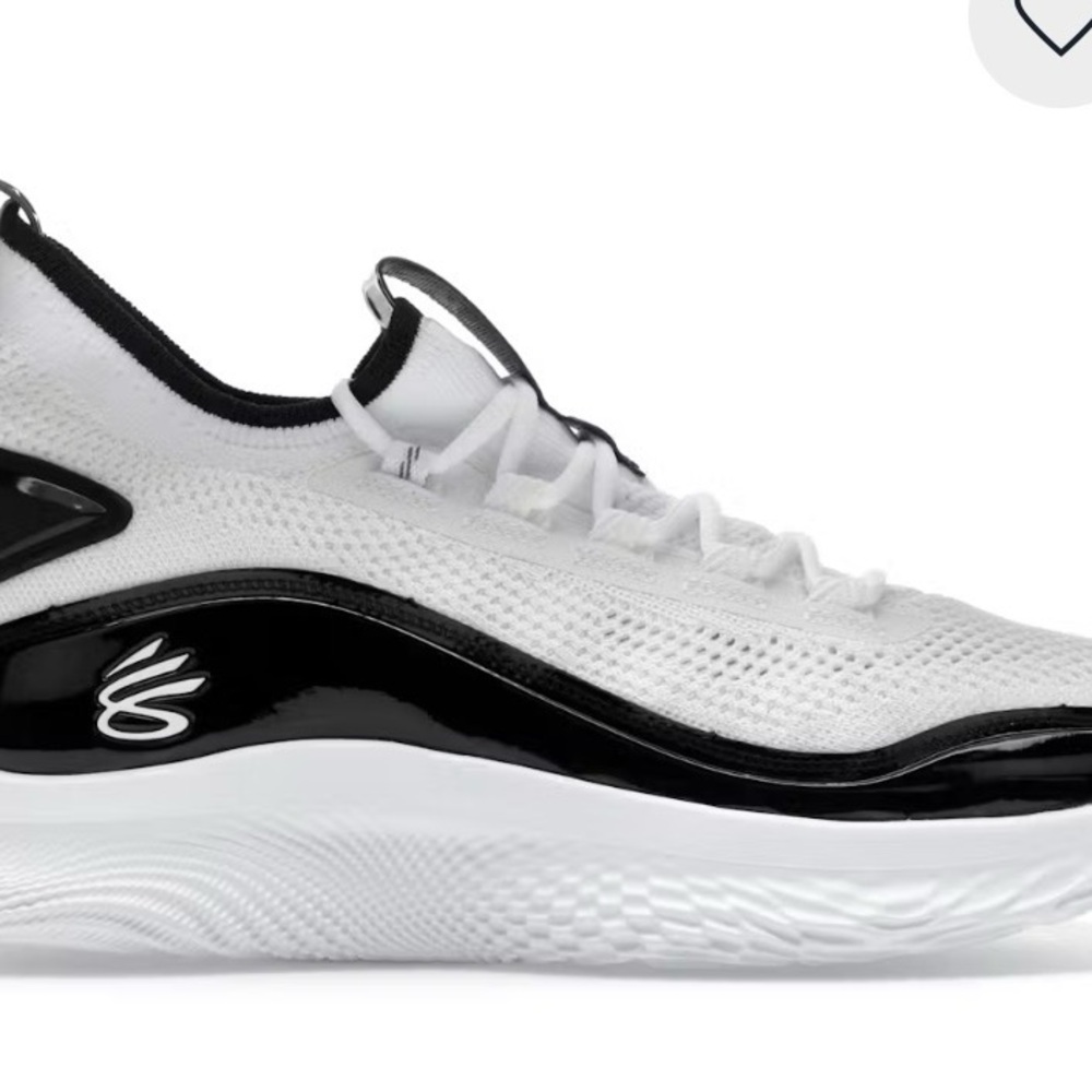 Under Armour Curry 8 Team White/Black Basketball Shoes Men’s 5.5 / Women’s 7